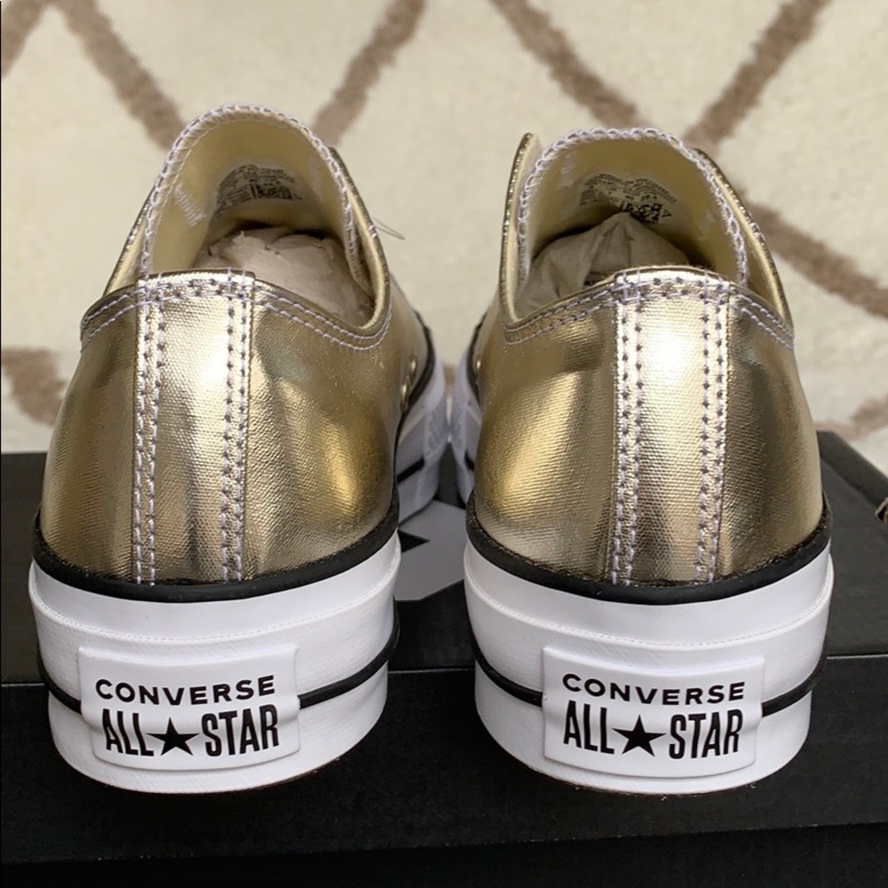 CONVERSE CTAS LIFT OX PLATFORM GOLD/BLACK/WHITE WM - Picture 12 of 16